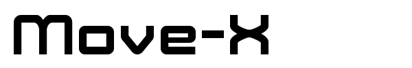 Move-X font preview